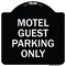 Signmission Motel Guest Parking Only Heavy-Gauge Aluminum Architectural Sign, 18" x 18", BW-1818-23871 A-DES-BW-1818-23871 - alternate 1